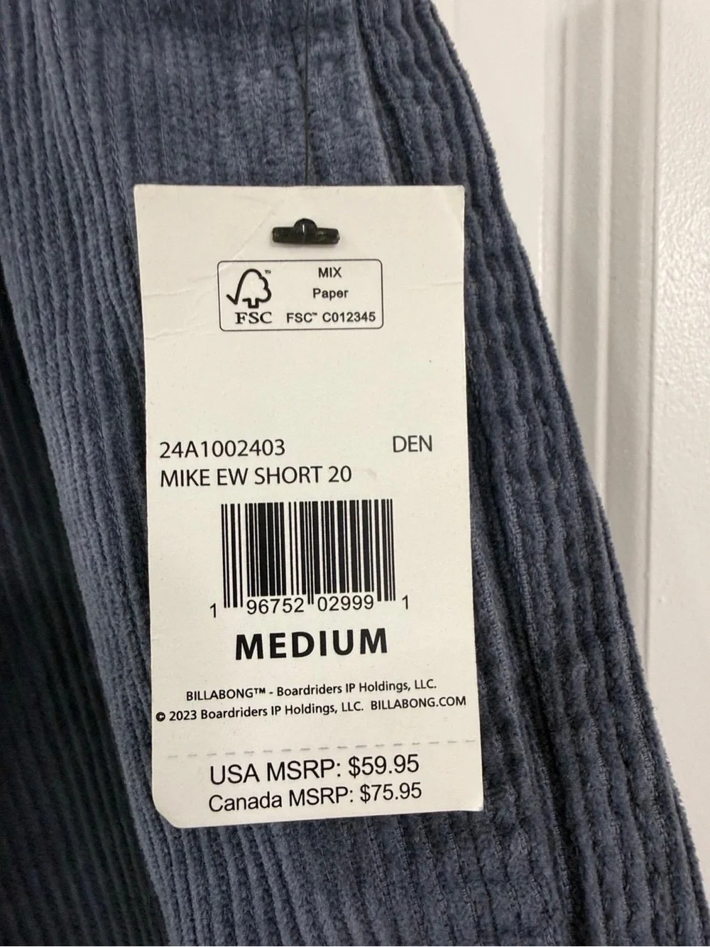 Billabong casual corduroy